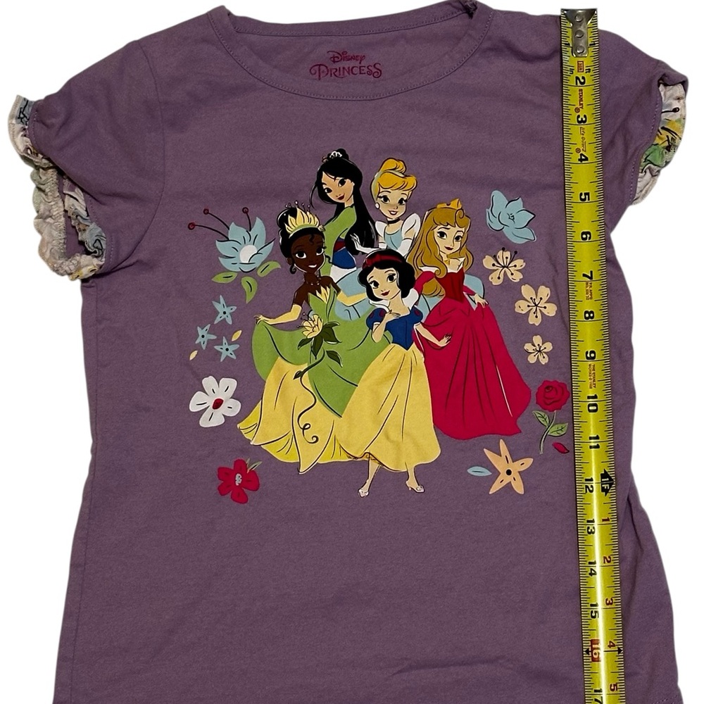 Disney Princess Purple Tee with Colorful Characters